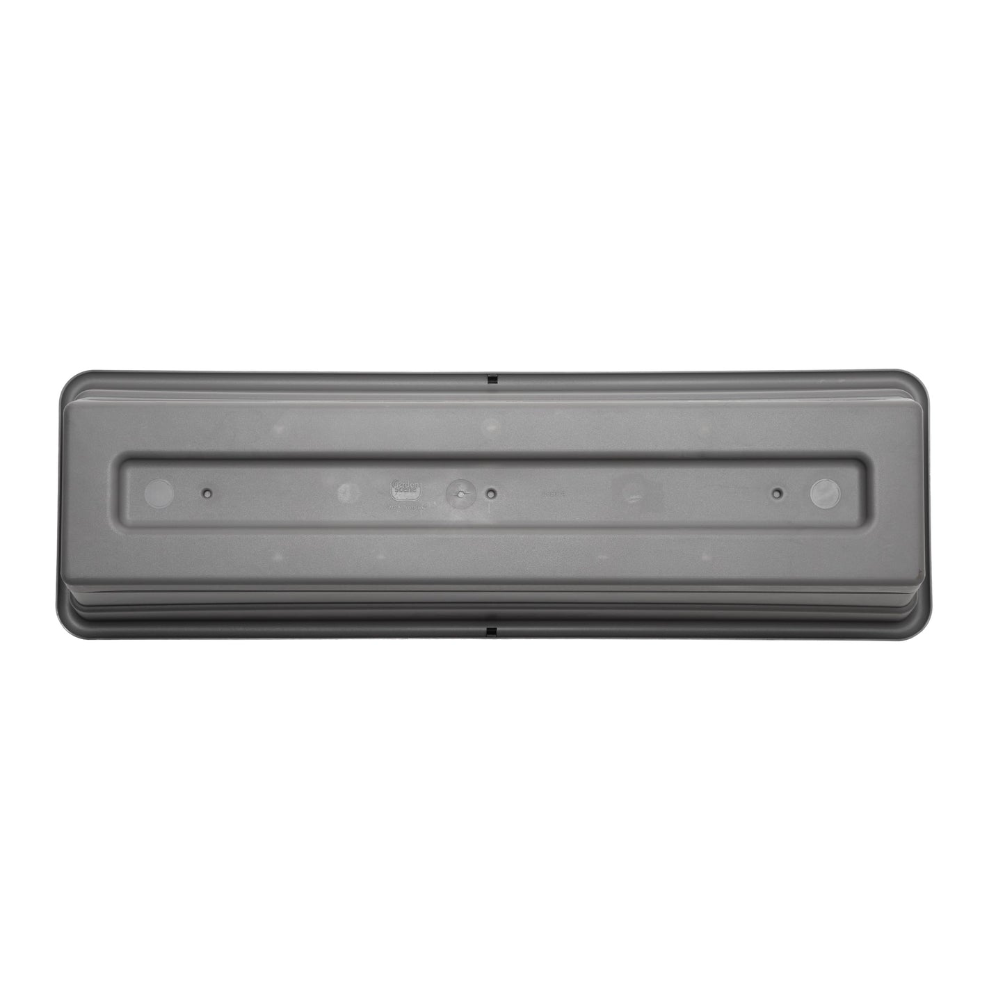 Bloem Dura Cotta Window Box Planter: 24" - Charcoal - with Tray, Weatherproof Resin Box, Removable Tray for Indoor & Outdoor Use, Gardening, 3 Gallon Capacity
