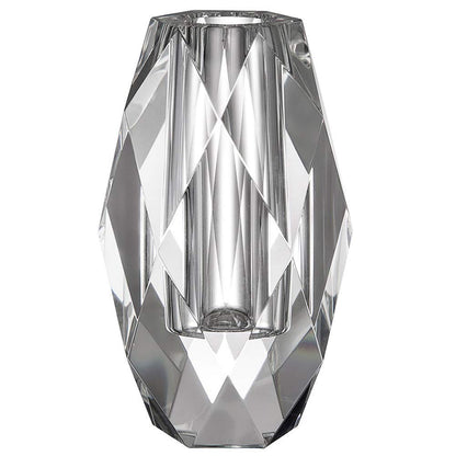 Donoucls Crystal Flower Vases Decorations 6" for Home Wedding Christmas or Gift - Clear with Gift Box