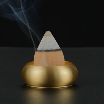 MrMrKura 12 Pcs Brass Incense Burner Holder, Mini Copper Incense Stick Holder Gold Cone Incense Holder for Yoga Meditation Indoor Outdoor Home Decor