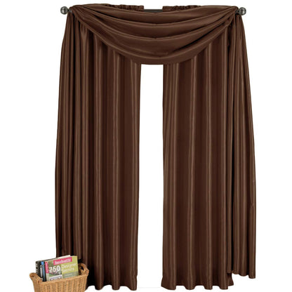 sheetsnthings Chocolate One Soho Scarf Window Treatment 42x216 Long