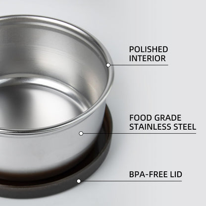 Iyulania 8.5 oz Stainless Steel Lidded Bowls, 4 Pack Unbreakable Small bowls with BPA-free Plastic Lids for Meal Prep, Cooking, Snacks, Leftovers