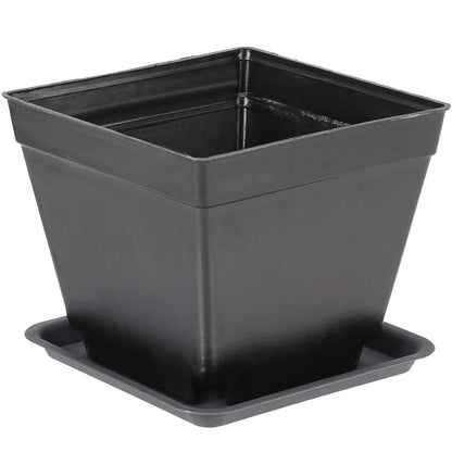 ZEONHAK 80 PCS 4 Inch Square Nursery pots, Plastic Seedling Seeds propogation Growing Pots with Trays, Post Plastic Thick Seed Start Germination for Seedling Flower, Plants, Succulents