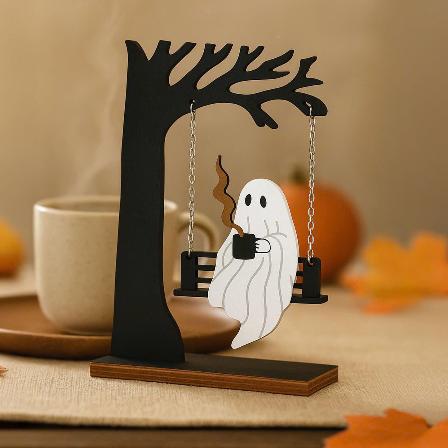 Spooky Home Decor, Ghost Swing, Cute Halloween Kitchen Dercorations, Ghost Decor, Hanging Ghosts Decor, for Women