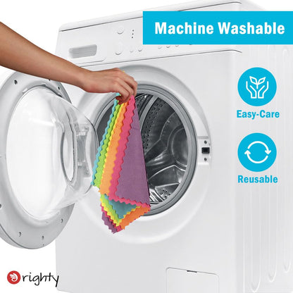 Orighty Microfiber Cleaning Cloths, Pack of 150, Highly Absorbent Cleaning Supplies, Lint Free Cloths for Multiple-use, Powerful Dust Removal Clean Rags for House, Kitchen, Car Care(12x12 inch)