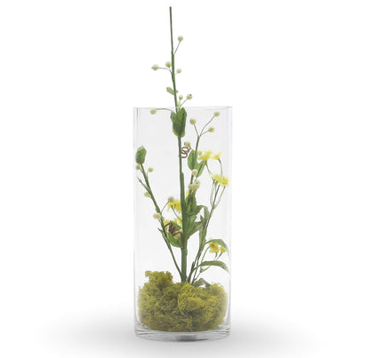 WGV Cylinder Vase Bulk, Width 6", Height 12", Clear Glass Container Terrarium Candle Holder for Wedding Centerpiece, Party Event, Home Office Decor, 4 Pieces