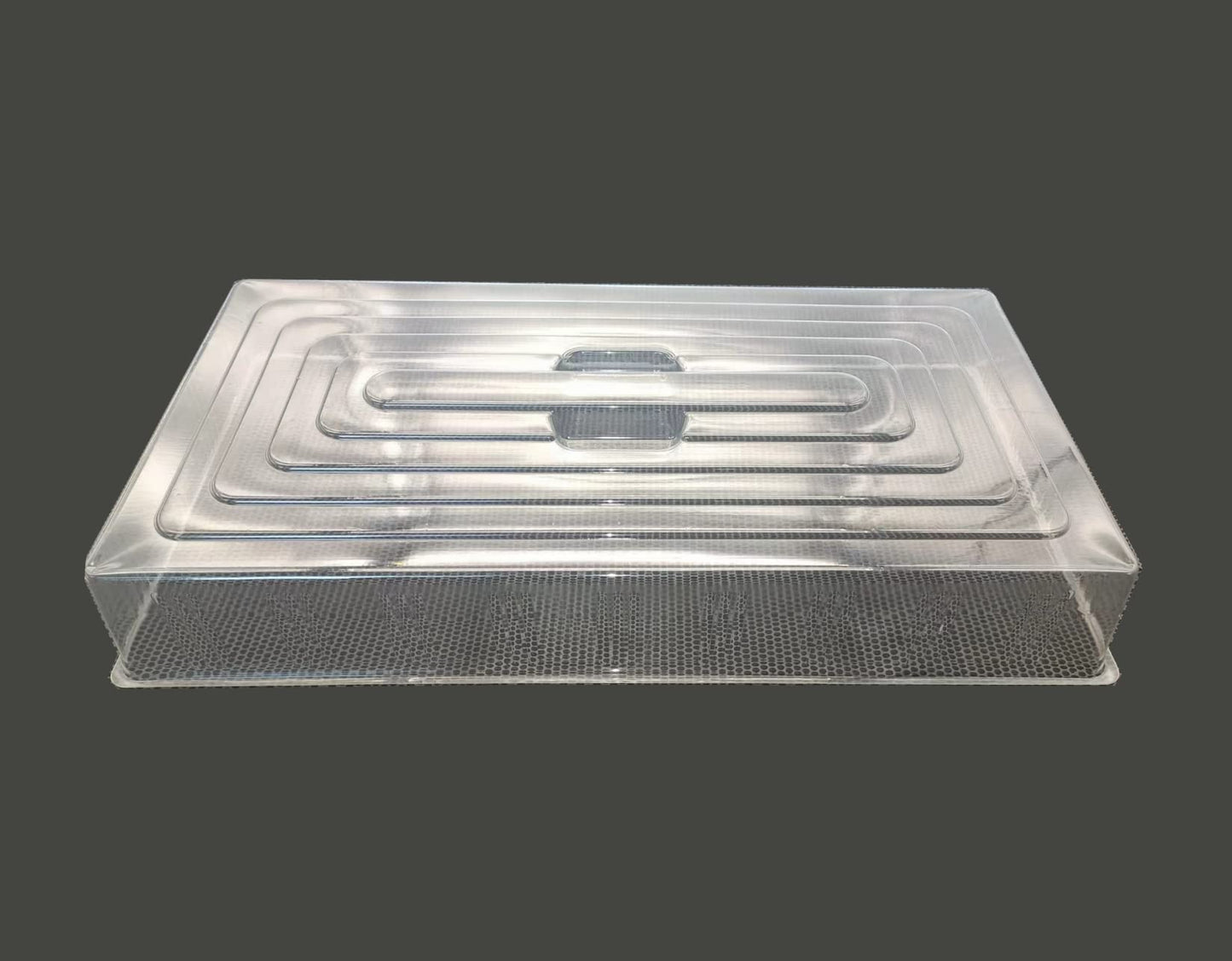 RooTrimmer 10 Pcs Humidity Dome, Plastic Clear Seed Starter Dome 1020 Tray Covers Humidifying and Insulating for Greenhouse Germination and Garden Growing (21.5"×11.5", 3.15" Height, 10-Pack)