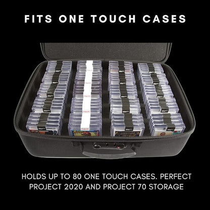 Card Titan Toploader and One Touch Trading Card Storage Box with Zipper Lock - Sports Card Deck Box Fits Up to 400 Sleeved Collectible Sports Cards or up to 80 Magnetic Cases