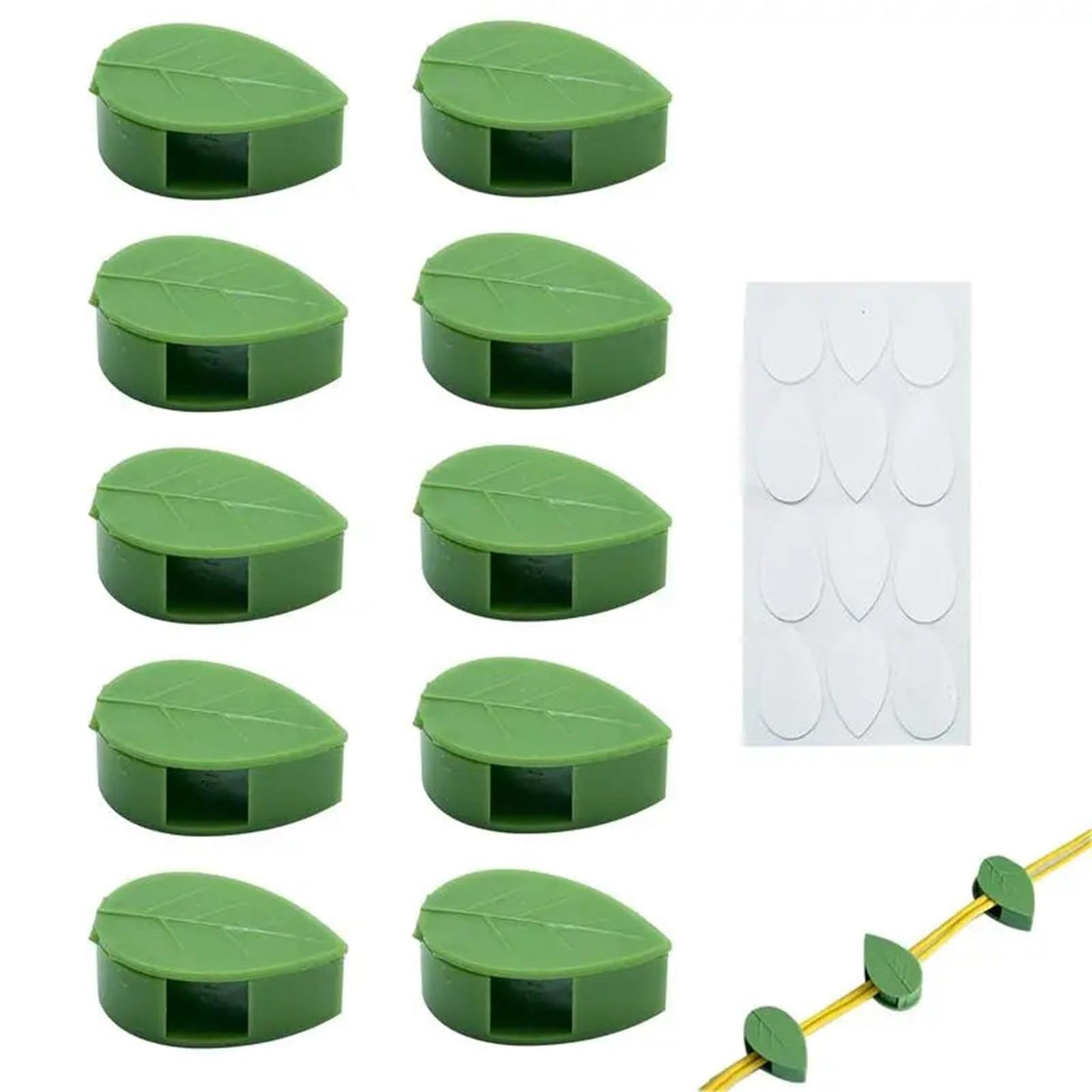 Plant Climbing Wall Fixture Clips 80Pcs Rattan Vine Fixer Self-Adhesive Hook Invisible Wall Sticky Clip for Indoor Outdoor Gardening