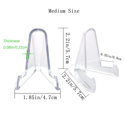 24 Packs Thickened edition (2.3 Inch) Acrylic Card stands, Card Holder Display Stand,Coin Display stand, for Display Magnetic Card Holder,Challenge Medals, Baseball Cards, Sports Cards, Trading Cards