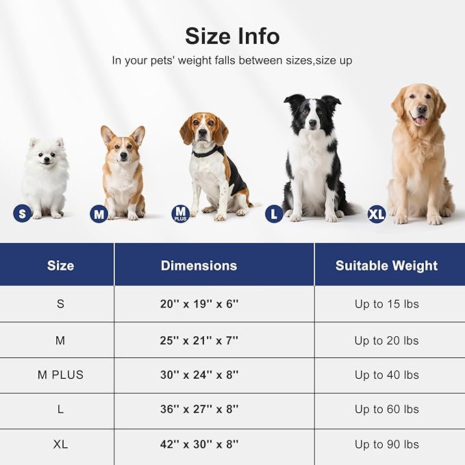 FURTIME Washable Dog Bed Extra Large Sized Dogs, Washable Comfy Fluffy XL Dog Bed, Removable Zipper Cover Machine Wash, Durable Sleeping Pet Cuddler Bed with Anti-Slip Bottom, 42x30x8 in, Beige