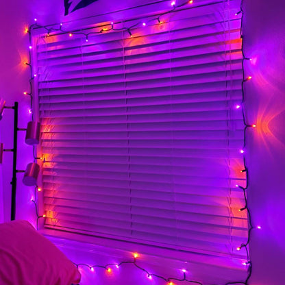 Dazzle Bright Purple and Orange Halloween Fairy String Lights, 4 Pack Total 80FT 240LED Copper Wire Battery Operated Waterproof Lights, Halloween Decorations for Indoor Home Patio Yard Party Decor