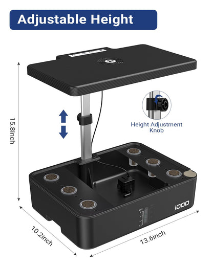iDOO for Dad, Hydroponics Growing System Kit 12Pods, Indoor Herb Garden, with LED Grow Light, Built-in Fan, Auto-Timer, Adjustable Height Up to 11.3", for Home School Office