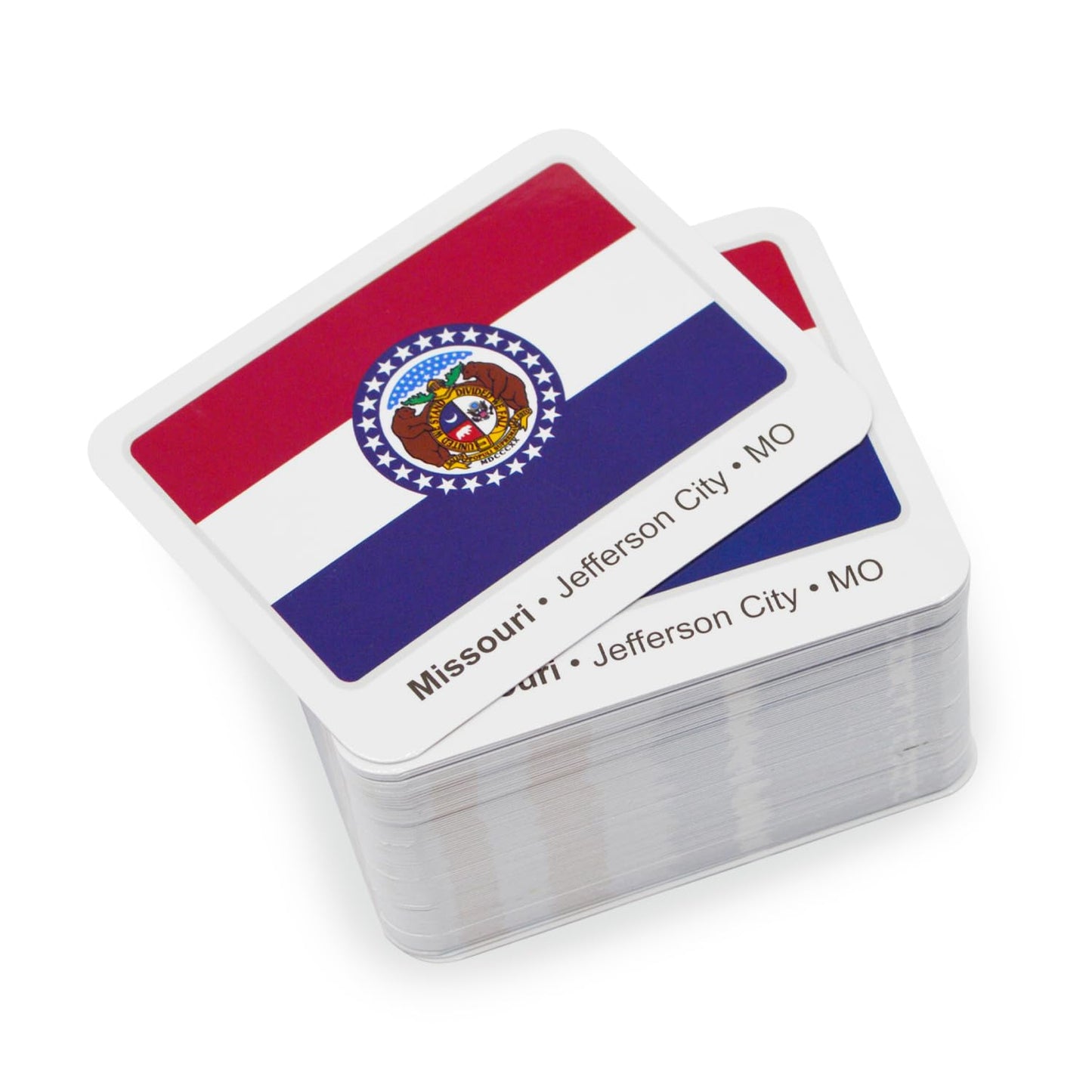 Menique U.S. States Flags Memory Matching Game – 100 Cards (50 Pairs) – Learn State Flags, Capitals & Abbreviations – Educational Card Game for Kids and Adults