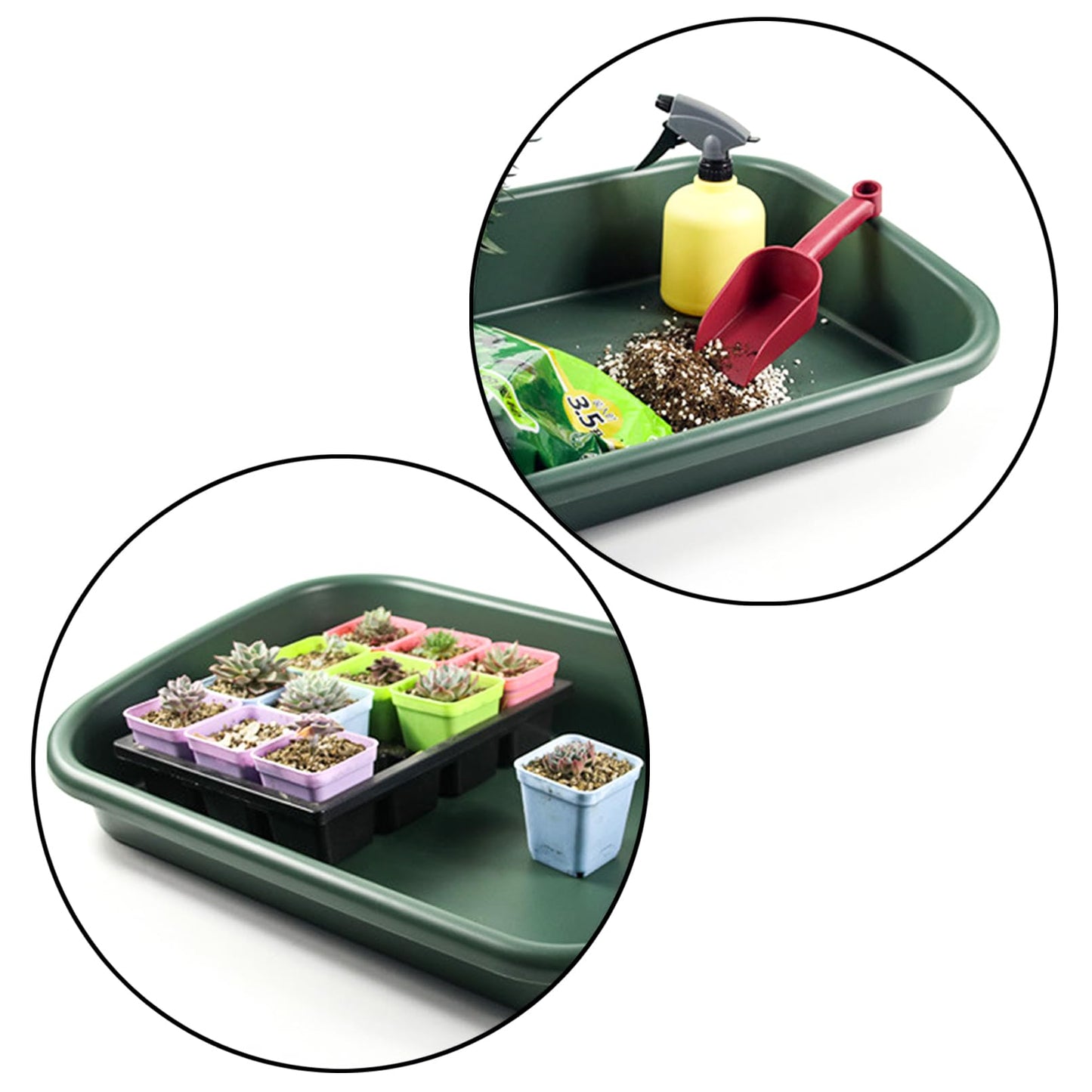 Luwint Garden Tidy Potting Tray, Plant Reportting Tray for Indoor Transplanting Gardening Planting Accessories Large Succulent Table