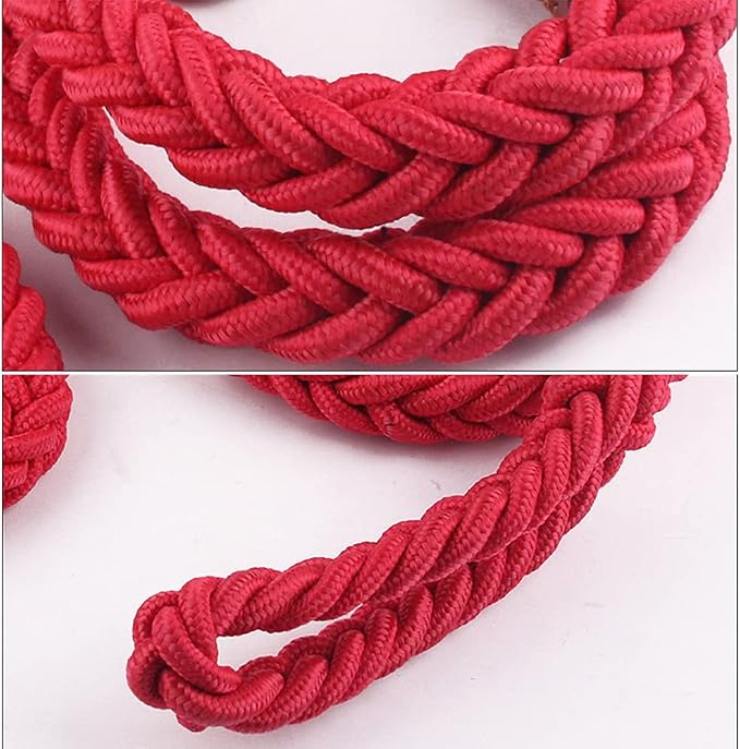Love Dream Dog Collar and Leash Set, Heavy Duty Nylon Braided Rope Strong 4 FT Dog Leash and Martingale Training Collar for Small Medium Large Dogs Training and Walking (Red)