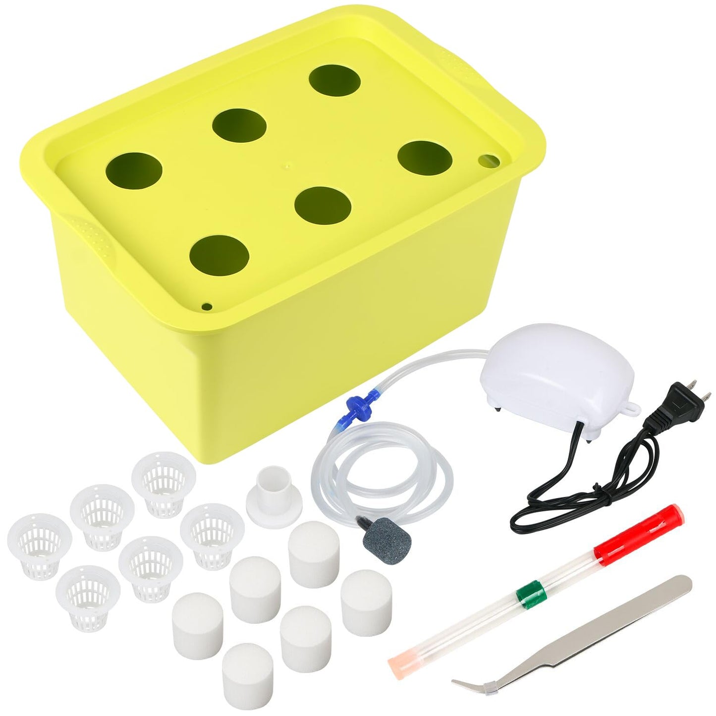 Aunifun Hydroponics Grower Kit Hydroponic SystemSelf Watering Indoor Hydroponics Tools DIY Planting Container Include Aquarium Air Pump Buoy Planting Box