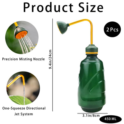 Zisqerts 450ml Plant Watering Can Spray Bottle for Indoor Plants, Succulents, Flowers Fine Mist Squeeze Bottle for Home Gardening & Plant Care (2)