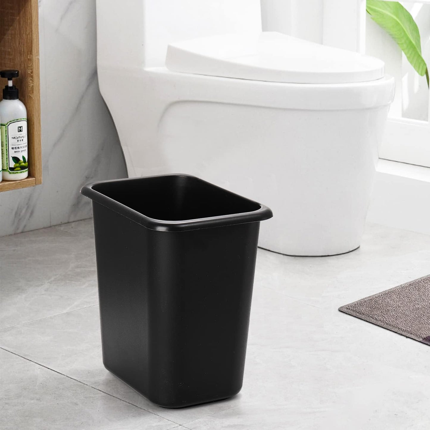 yarlung 4 Pack Small Trash Can, 2 Gallon/8L Garbage Can Bin Plastic Waste Basket Barrel for Bedroom, Kitchen, Bathroom, Office, 10x7x10.5 Inches, 2 Colors