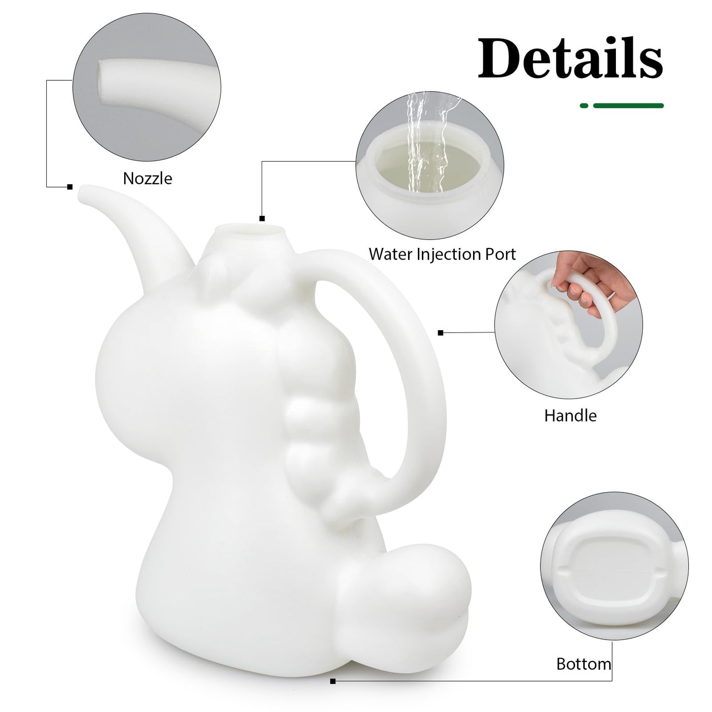 XXXFLOWER Unicorns Indoor Watering Can, 1 L Cute Animal Water Cans, Novelty Unicorns Shape Watering Pot for Office House Indoor Garden（White）