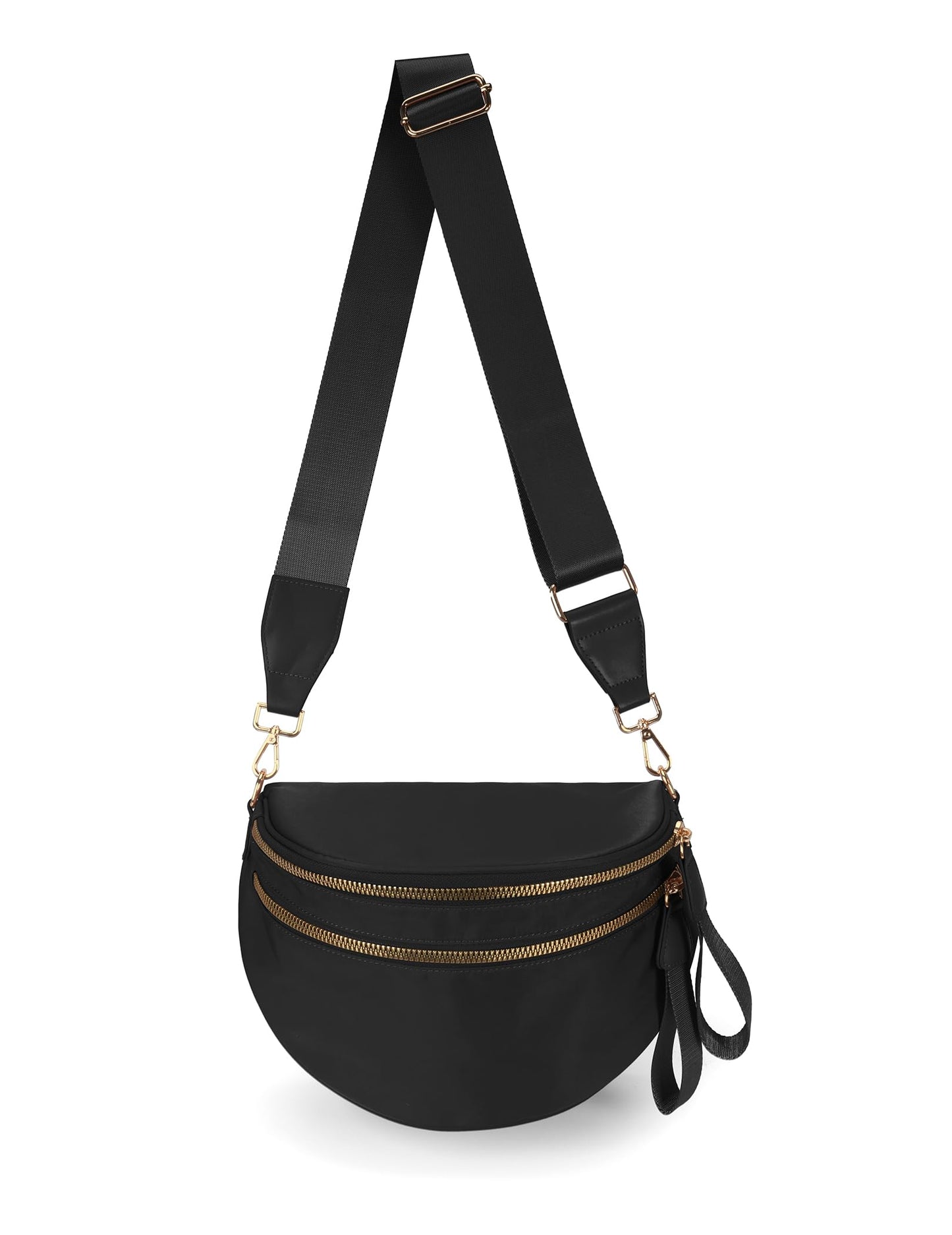 Spacious Nylon Crossbody Bag Bum Bag Handbags Wallets Purses Trendy Shoulder Bag for Women