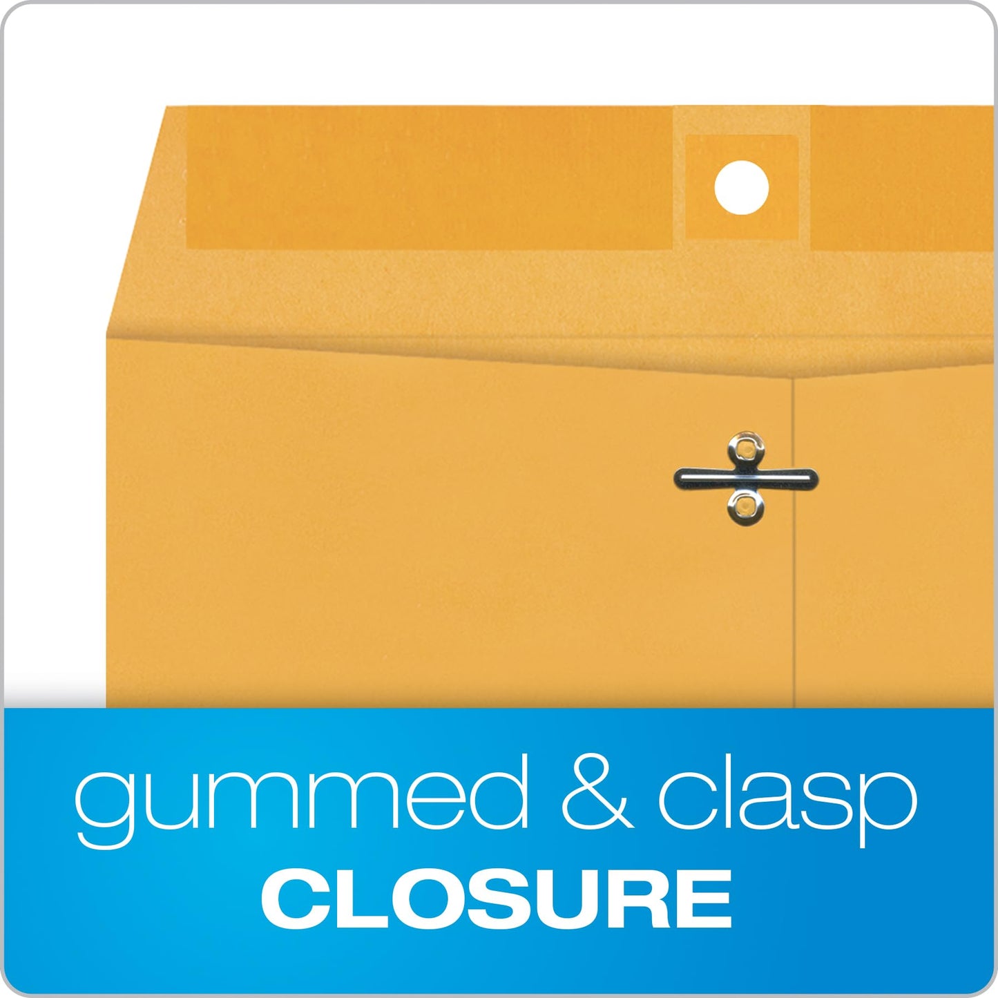 Quality Park 9 x 12 Clasp Envelopes, Clasp and Gummed Closures for Storing or Mailing, Extra Heavy-Duty 32 lb Kraft Paper, 100 per Box (QUA37790)