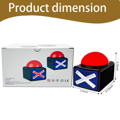 Yeffxior 4 Pack Game Buzzer with Lights and Alarm Sound Party Contest Sound Button Toy Buzzer for Game Shows, Trivia Quizzes and Family Talent Shows
