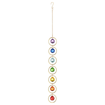 7 Chakra Crystal Suncatcher, Multi-Color, 30mm Crystal Ball Healing Decor