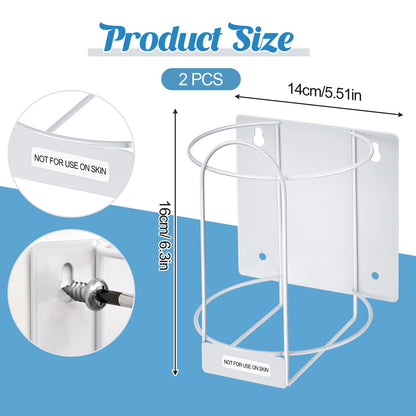 Maxcheck 2 Pack Wall Mounted Wipes Holders, Wall Brackets for Cleaning Wipes, Space-saving Organizer for Kitchen, Bathroom, Household, Office, Hospital, Gym, Public Restrooms(White)