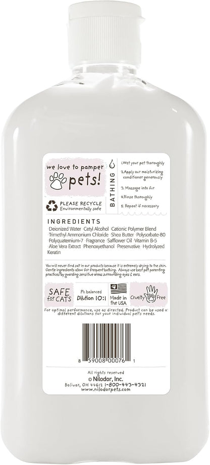 Bobbi Panter Nourishing Dog Conditioner Safflower Oil, Keratin, Shea Butter & Aloe Vera – Detangling Natural Formula for Soft, Smooth & Manageable Coat, 10:1 Concentrate, Made in USA, 14 oz