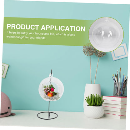 CORHAD 3pcs Hanging Glass Transparent Microlandscape Terrarium for Decoration for Flowers Plants and Moss for Home Office and Cafe Use
