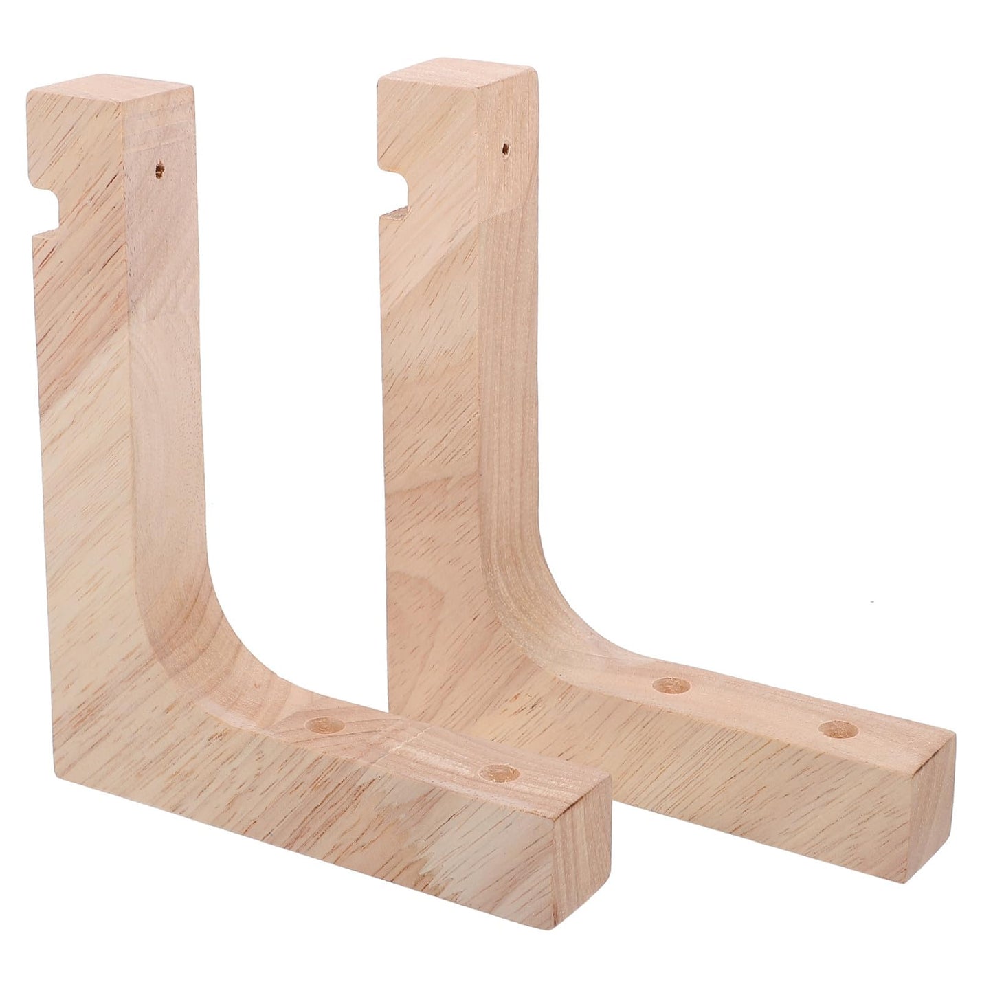 SEWOART Wooden Plant Hanger Hooks 2pcs Wall Mount Heavy Duty Plant Brackets for Indoor Outdoor Hanging Planters Natural Wood Finish Supports