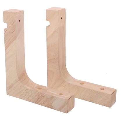 SEWOART Wooden Plant Hanger Hooks 2pcs Wall Mount Heavy Duty Plant Brackets for Indoor Outdoor Hanging Planters Natural Wood Finish Supports