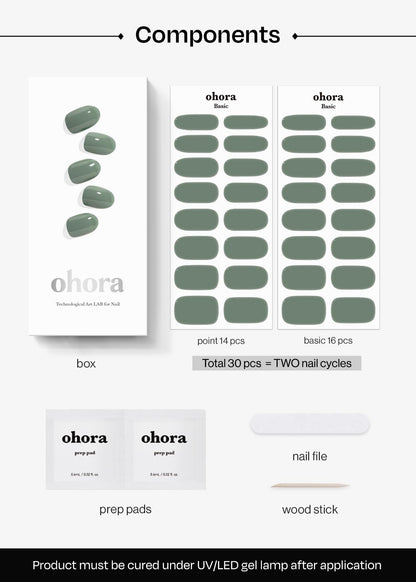 ohora Bundle Set (N Addict Starter Kit) - Red Solid Gel Nail Strips with UV/LED Lamp and Mini Remover, Salon-Quality, Long Lasting, Easy to Apply & Remove - Includes Prep Pads, Nail File, Wooden Stick