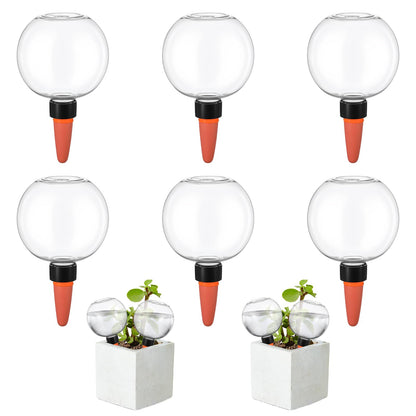 Kifmurase 6Pcs Self-Watering Globes for Indoor Plants, Automatic Watering Planter Insert, Slow Release Terracotta Planter Insert, 17.5oz Watering Bulbs with Slow Release Control Water Dripper