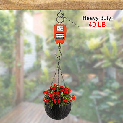 Zzbety 20 PCS Q-Hanger Hooks White - Screw in Hooks with Safety Buckle Design Christmas Lights Hanger Outdoor Wire Fairy Lights and String Lights, Easy to Release, Include 1 Wing Nut Driver