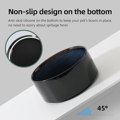 Havniva Cat Bowls Water Bowl Set of Two, 6.1” Ceramic Cat Food and Water Bowl Whisker Friendly Pet Food Bowls for Indoor Cats, Wide Cat Water Dish Prevent Whisker Fatigue Non Slip Cat Feeder