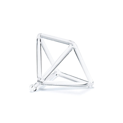 Joysense Clear Quartz Crystal Singing Pyramid 4 inch With Crystal Singing Bowl Striker