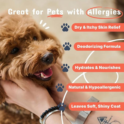 Pets are Kids Premium Oatmeal Shampoo for Dogs, 17 oz – Natural Itch Relief, Dry Skin Soother, Hydrated & Shiny Coat – Gentle Formula with Aloe, Coconut & Baking Soda – Natural & Hypoallergenic