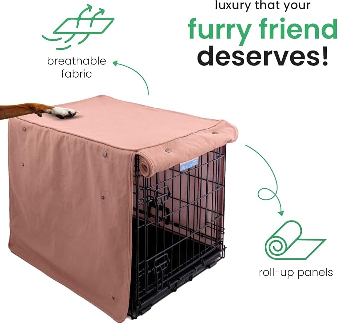 Molly Mutt Kyoto Dog Crate Cover, GOTS-Certified 100% Organic Cotton Canvas Cover for Dog or Puppy Kennel and Cage, Washable, Free of Harmful Chemicals, X-Large, Fits 42"x28"x31" Crate