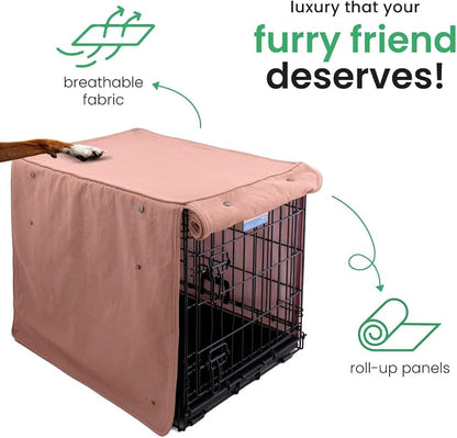 Molly Mutt Kyoto Dog Crate Cover, GOTS-Certified 100% Organic Cotton Canvas Cover for Dog or Puppy Kennel and Cage, Washable, Free of Harmful Chemicals, XXX-Large, Fits 54"x37"x45" Crate