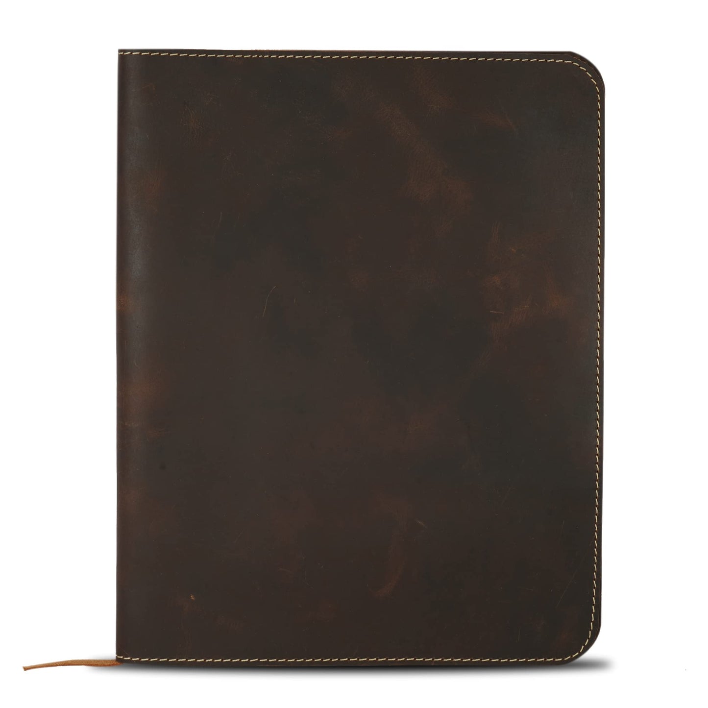 TheAntiq Large Leather Journal Cover for Hard Cover Notebook 8.5 x 11 - Handmade Rustic, Full Grain Leather Journal Cover Notebook Refillable (Brown)