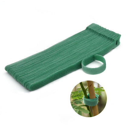 Hook＆Loop Garden Plant Cable Ties, Adjustable Garden Nylon Ties for Supporting Plant and Vines, Multi-Functional Ties(100 Pcs, 8 Inch, Green)