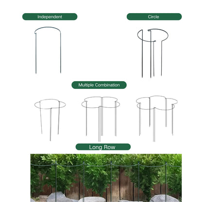 Tiuire 30in Tall Heavy-Duty Plant Support Stakes, 6 Pack Adjustable Peony Cages & Supports for Outdoor Plants, Large Garden Plant Stakes for Peony, Tomato, Hydrangea with Extension Stakes