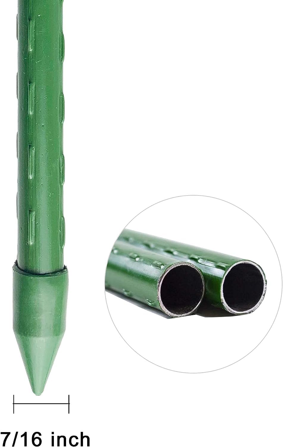 WAENLIR Garden Stakes 57 inch 4.8ft Sturdy Tomato Stakes, Plant Stakes for Outdoor Plants, Metal Plant Support Sticks for Gardening, Pack of 30