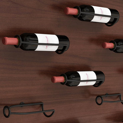 kaileyouxiangongsi 2PCS Metal Wine Wall Holder, Wall Mounted Wine Rack for Wine Bottles Display and Storage, Hanging Bottle Organizer for Living Room, Dining Room, Wine Cellar, Bar, Black