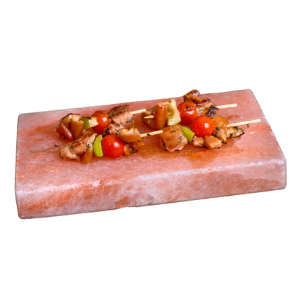 Spantik Himalayan Salt Block Cooking Plate 12 x 8 x 1.5 Inch for Cooking Grilling Cutting and Serving Food Grade Rock Salt Stone Unique Gifts for Smoker Griller Men Women Fathers & Cooks
