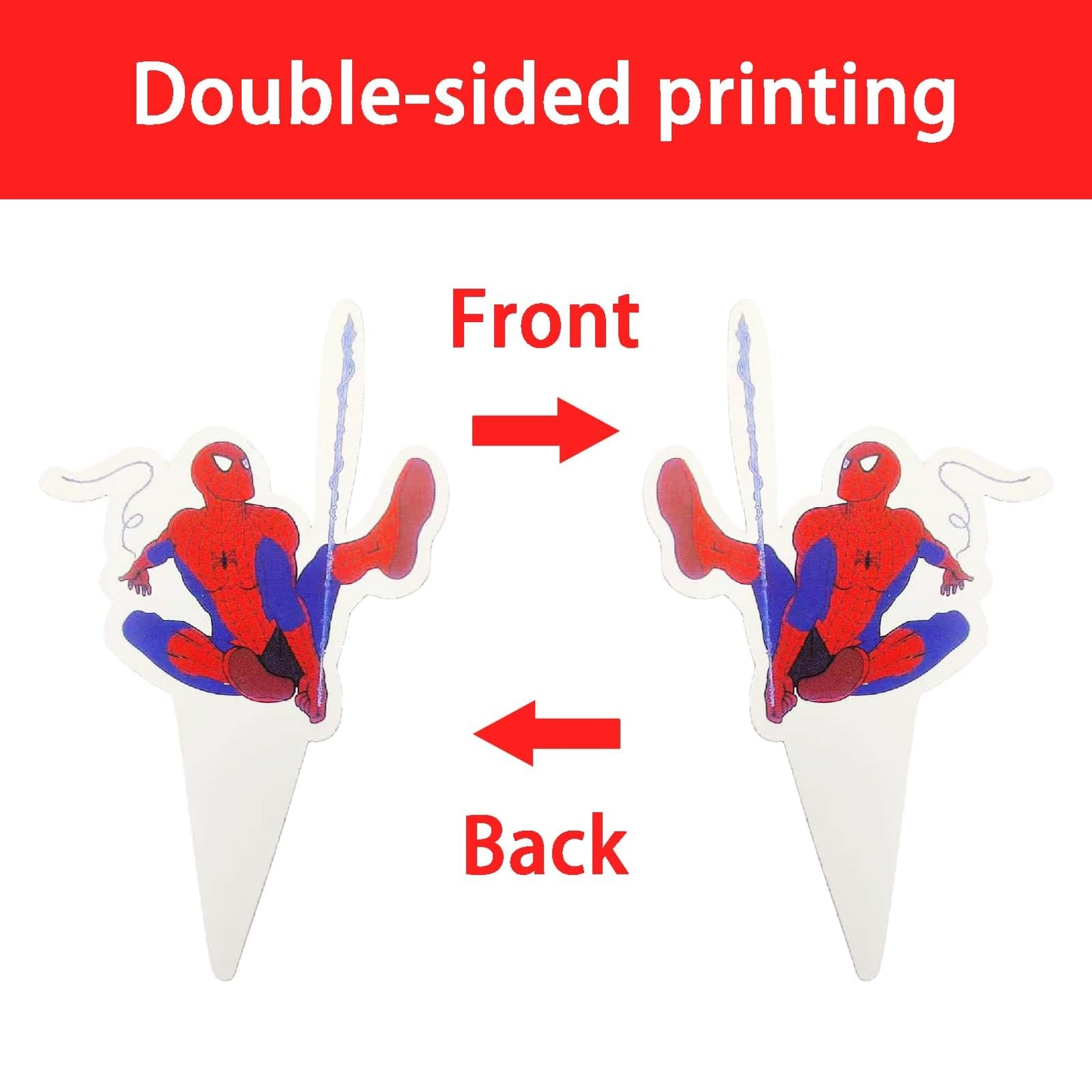 25PCS Spider Cake Toppers, Cute Cartoon Cupcake Toppers, Spider Themed Birthday Party Cake Decorations & Party Supplies