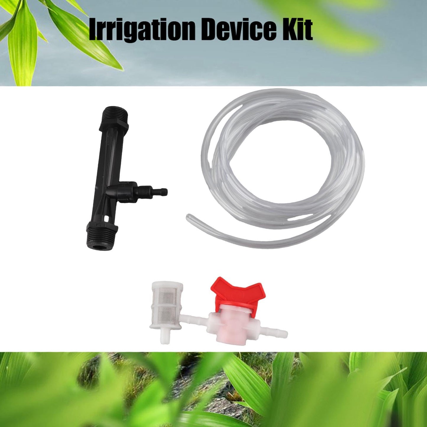 banapoy 3/4 Inch Venturi Fertilizer Injector, Garden Irrigation Device Water Tube Drip Irrigation Kit for Garden Farm Liquid Fertilizer Injection