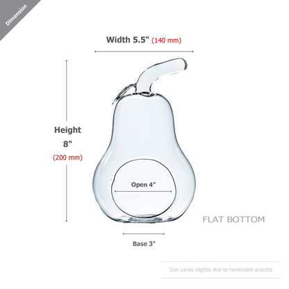 WGV Planter Terrarium, Width 5.5", Height 8", Clear Unique Pear Glass Vase Conatiner, DIY Planter Votive Candle Holder for Home Office Garden Decor, 1 Piece