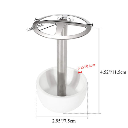 CozyCabin Toothbrush Holder Stand, for Razor, Bathroom Vanity Countertop, Stainless Steel Toothbrush Bathroom Organizer (White)